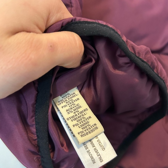 Ruff Hewn Burgundy Puffer Vest with Plaid Collar - Picture 8 of 9